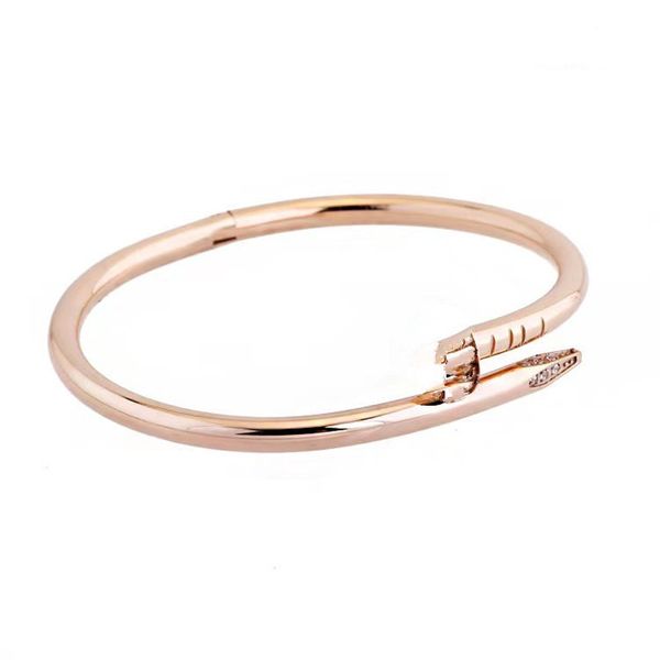 

men bracelets designer jewlery bracelet nail bracelet 14k gold-plated stainless steel female bracelet wedding gift accessories valentine&#03, Black