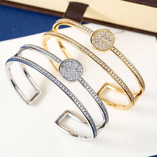 

18k gold diamond bangle bracelets for women lover titanium steel bracelets fashion supply, Black