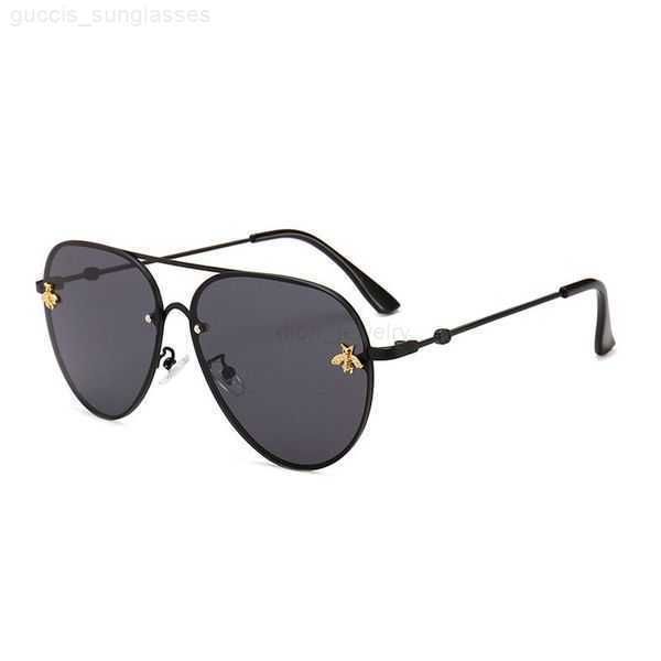 

2023 brand design role sunglasses women men designer good quality fashion metal oversized sun glasses vintage female male uv400 7re8z81ei, White;black