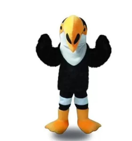 

factory big nose black bird mascot costumes costume cartoon character mascota mascotte outfit suit fancy dress cartoon suit, Red;yellow