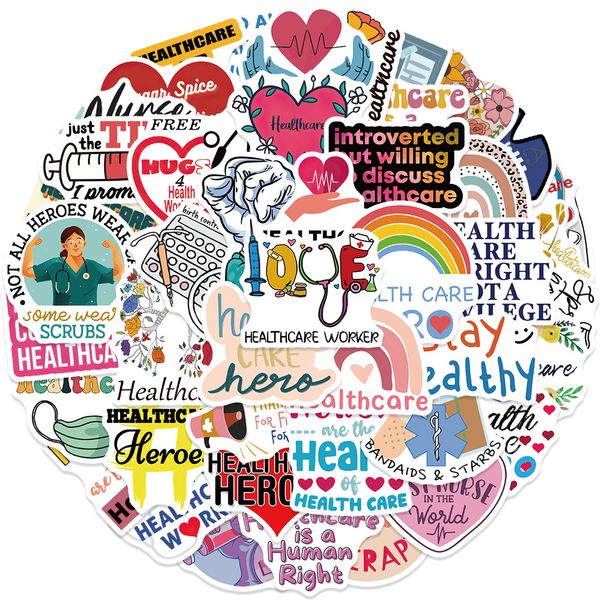 

50pcs medical science equipment stickers for guitar car lapfridge helmet ipad bicycle phone motorcycle ps4 book pvc skateboard diy decals