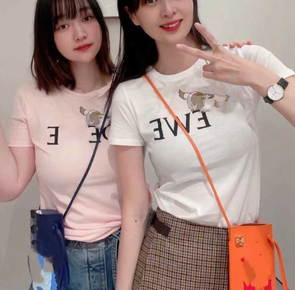 

chaopai 2023 new luojia mobile castle branded short sleeve t-shirt cartoon cute women's hair, White