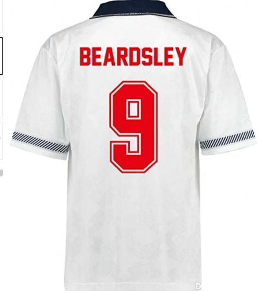 

1990 retro soccer jerseys beckham lineker scholes shearer gascoigne beardsley englands football shirt maillot kit uniform de foot jersey 90, Black;yellow