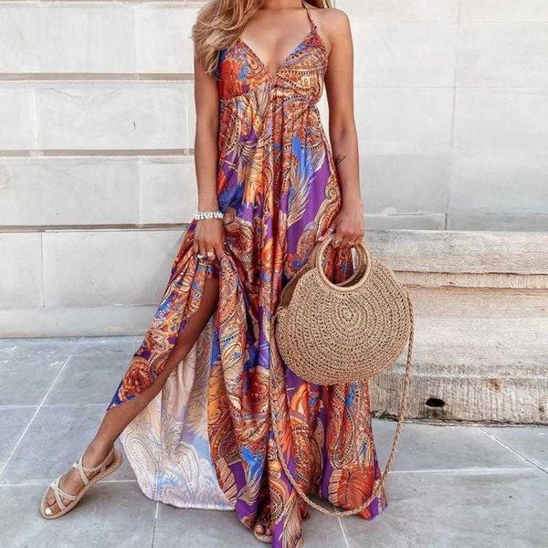 

womens summer printed halter beach vest dress for women, Black;gray