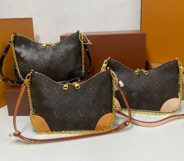 

designer bags shoulder bag totes real leather luxury old flower boulogne croissant handbag large capacity embossed letters colorful 2023