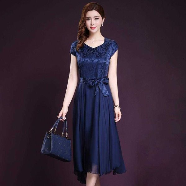 

summer elegant short sleeve one piece dress for women slim fit tied irregular mid length, Black;gray