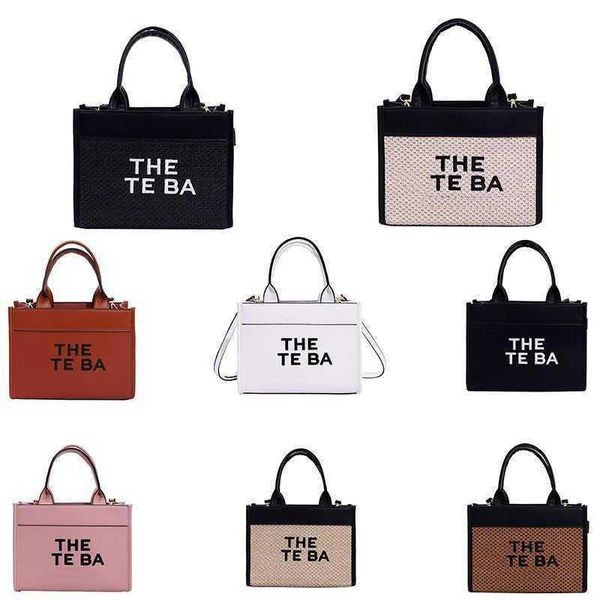 

products evening bags fashion marc tote bag straw designers handbags classic letter print totes women shoulder shopping bags leather handbag