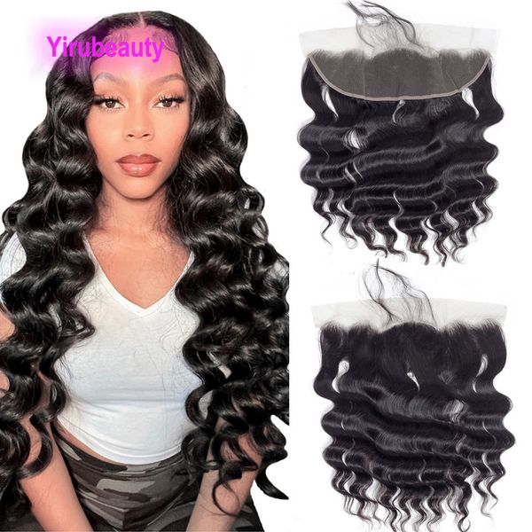 

brazilian peruvian 13x4 lace frontal loose deep with baby hair 10-24inch virgin hair closures part, Black;brown