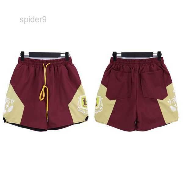 

23ss new rhude shorts 50 colors men women designers summer fashion quick drying streetwear beach sportswear mens short 7 uryr, White;black