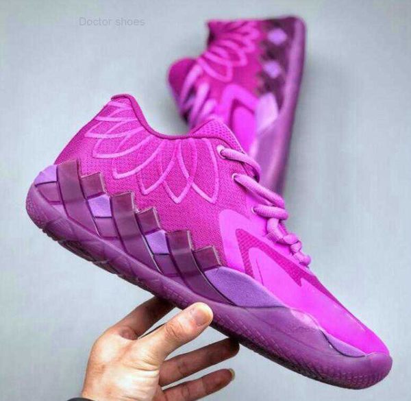 

grade school mb01 mb1 mb2 rick morty mens kids running shoes for sale lamelo ball queen city red sport shoe size36-46 a45