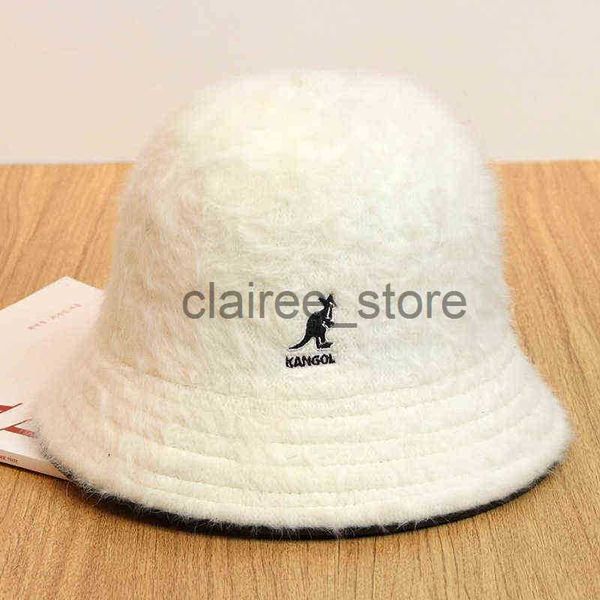 

wide brim hats new kangol kangaroo dome rabbit hair woman bucket hats multicolor man cps fisherman hat 11 colors couple models hats aa220312, Blue;gray
