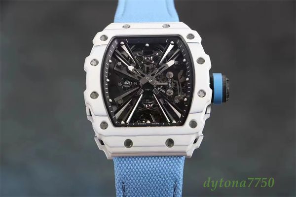

zy produced rm12-01 tourbillon watch size 51x42x15mm manual chain movement hollow-out case structure follows the three-way principle designe, Slivery;golden