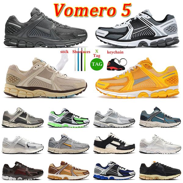 

original vomero 5 running shoes pn dust metallic silver zoom sneakers oatmeal dark vast grey black white men women anthracite sports trainer