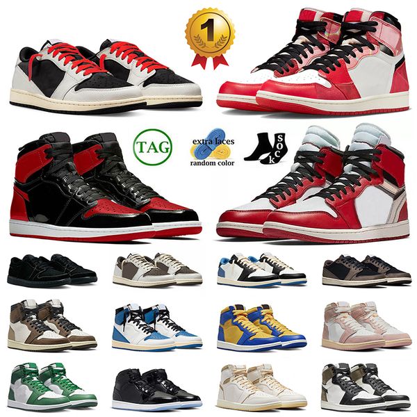 

2023 fashion jumpman 1 basketball shoes 1s og bred patent spider-verse chicago ts lows olive reverse mocha gorge green craft space jam train