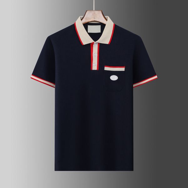 

summer men designer polo shirts italy designer cotton polo clothes fashion hip hop casual business work sports high street letter print embr, White;black