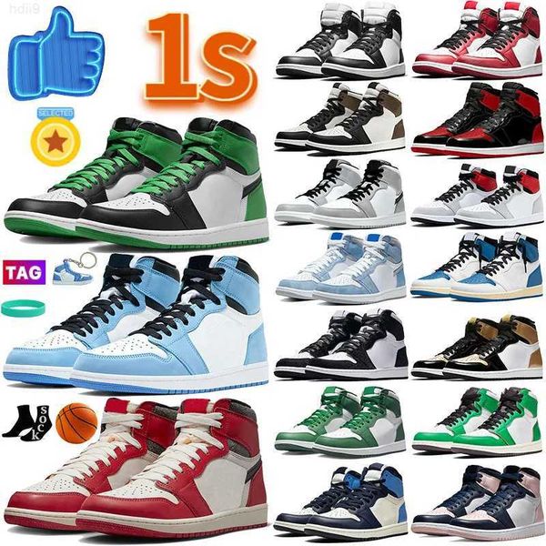 

university blue 1 basketball shoes jumpman 1s high dark mocha unc light smoke grey hyper chicago patent bred royal toe men women trainers sn