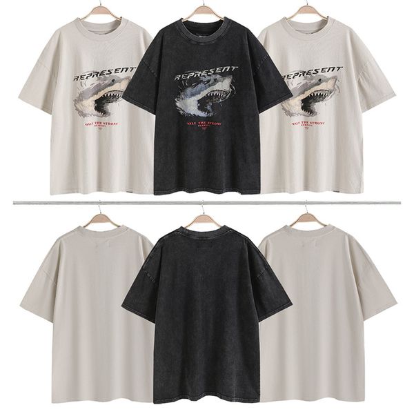 

2023 t-shirt cotton short sleeve designer fashion men's and women's short sleeve t-shirt couple model men's and women's, White;black