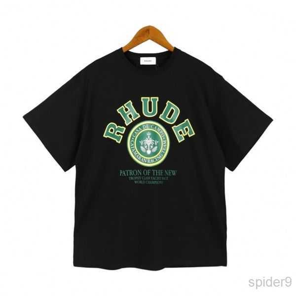 

designer mens t shirts rhude tee cotton round collar loose hip hop short sleeve t-shirt fashion men casual alphabet print t-shirts 4 vxiq, White;black