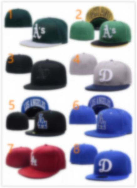 

good quality full closed football hats women's on field letter a b d sf sd kc t w  q'a chapeau all team baseball fitted baseball, Blue;gray