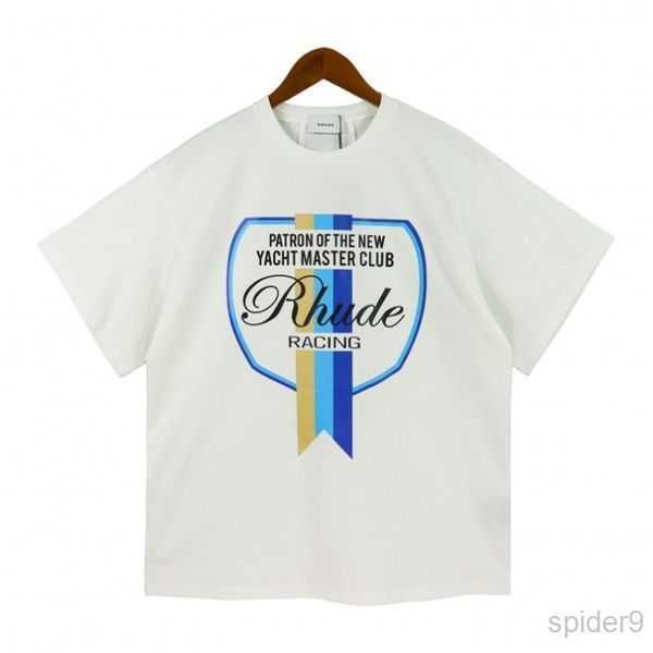 

designer mens t shirts rhude tee cotton round collar loose hip hop short sleeve t-shirt fashion men casual alphabet print t-shirts 2 fw1m, White;black