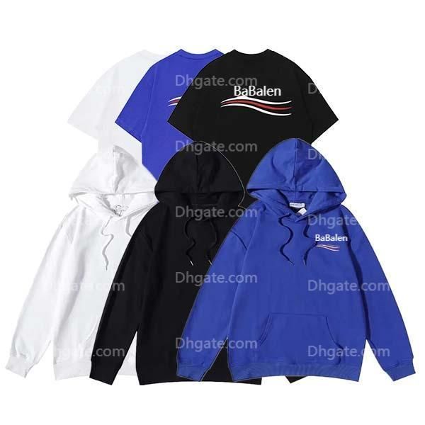 

designer sweater hoodies mens paris hoodie t shirt autumn designer hoodies pullover sweatshirts hip hop letter print blue labels printing, White;black