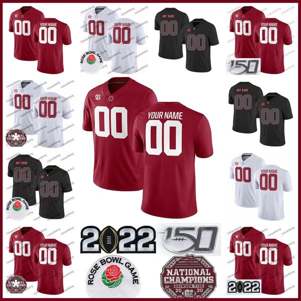 

alabama crimson tide football jersey ncaa college bryce young sanders brian robinson jr. will anderson jr. mckinstry smith waddle john metch, Black