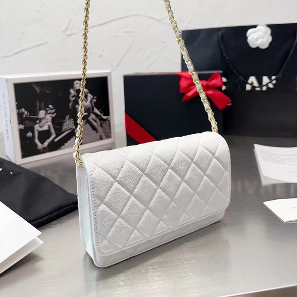 

designer bag woc 10a upgraded magnetic hasp hardware zipper mini shoulder bags women plaid handbag caviar sheepskin leather cross body tote