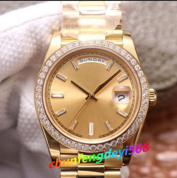 

qc check mens watch 41mm datejust diamond dial gold wimbledon 228238 luxury wristwatch sapphire mechanical automatic movement men's wat, Slivery;brown