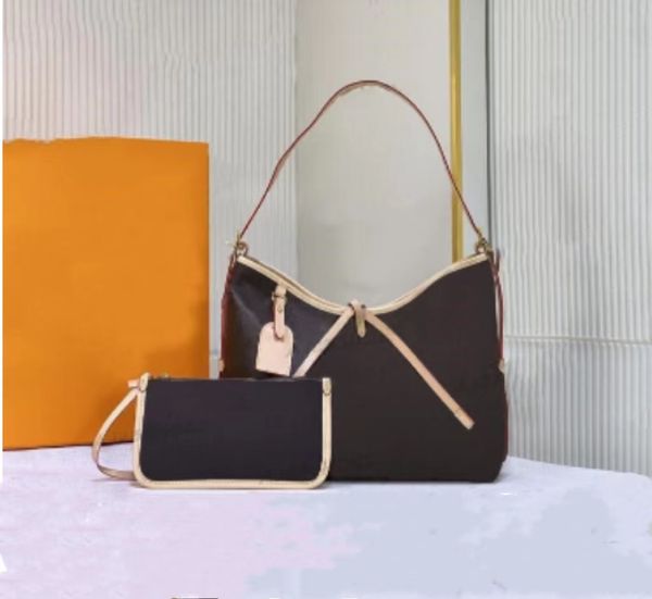 

classic vintage high volume designer bag carryall handbag size 39cm women's handle large capacity bag with zipper bag 2 sets women&#039
