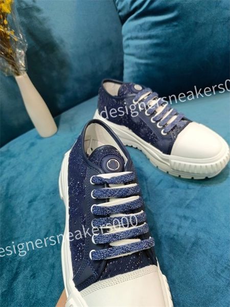 

2023 new luxurys designers casual shoes reflective sneaker women men shoes calfskin vintage trainer platform shoe obliques knit trainers, Black