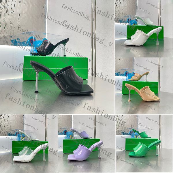 

designer women jelly sandals summer elegant ladies high heel sandals square open toe shoes party high heel shoes, Black