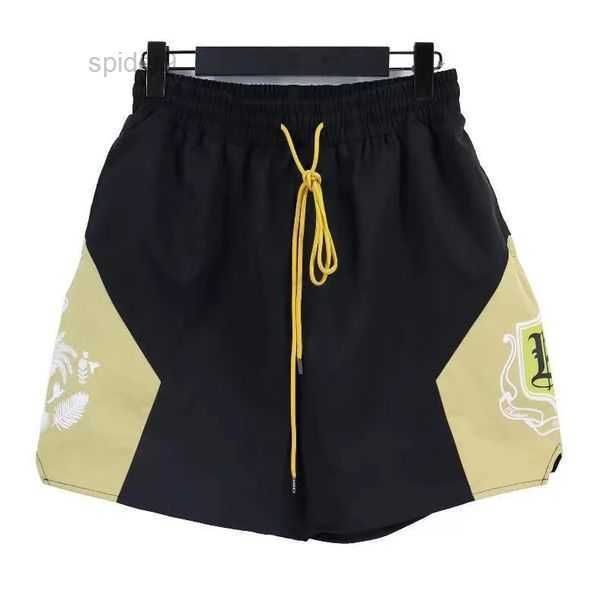 

rhudes latest color rhude shorts designers mens basketball short pants luxurys summer beach palm letter mesh street fashion sweatpants overs, White;black