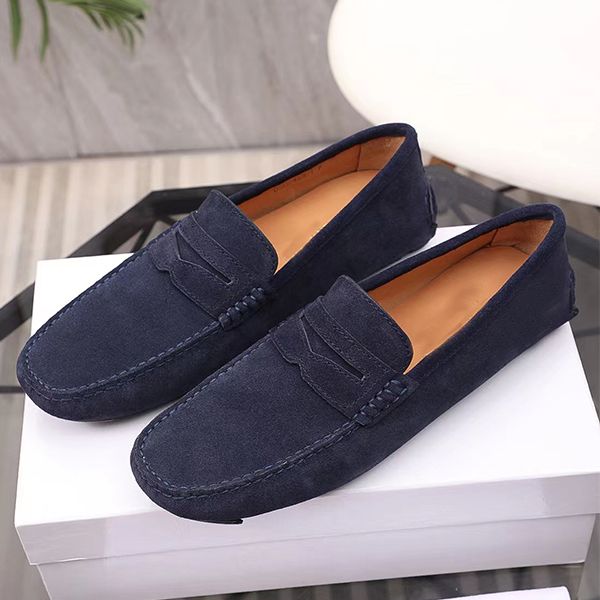 

matte leather bean shoes men's spring and autumn all kinds of leisured soft soled leather shoes have four colors to choose from, Black