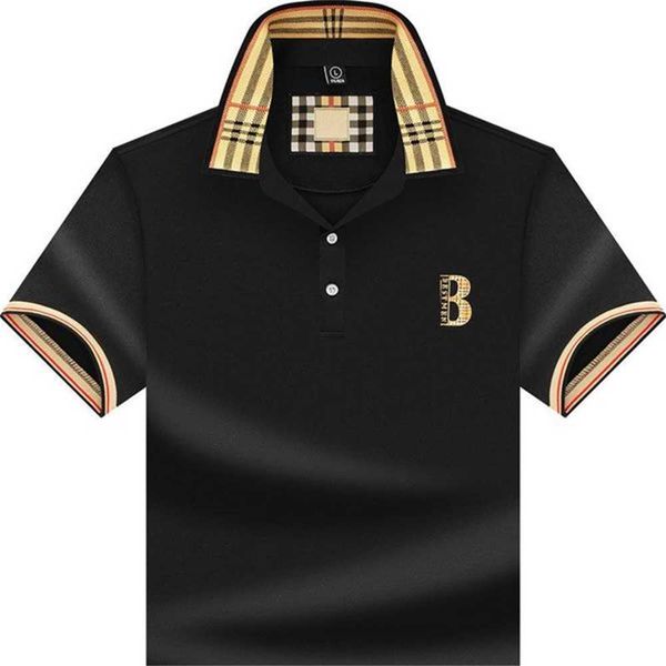 

designer men's luxury polo t-shirt summer shirt embroidered high street trend m-4xl svlr, White;black