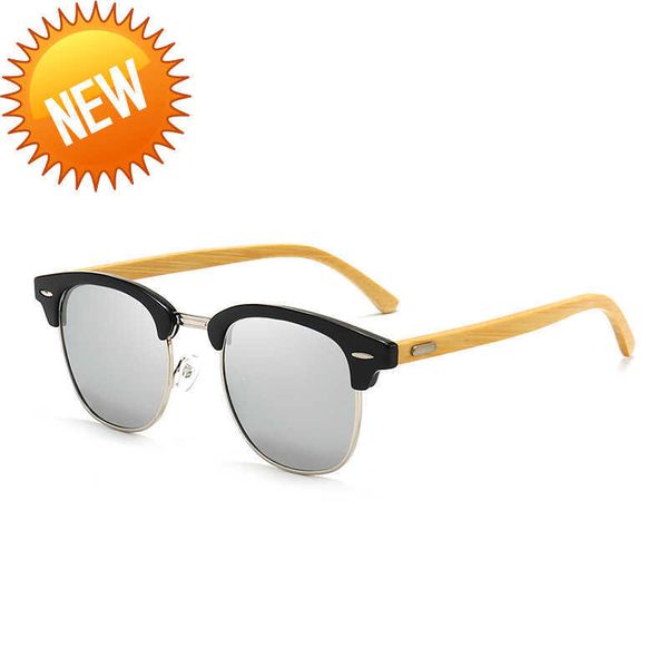 

polarizing sunglasses for men and women fashion trend bamboo sunglasses rice nail sunglasses, White;black
