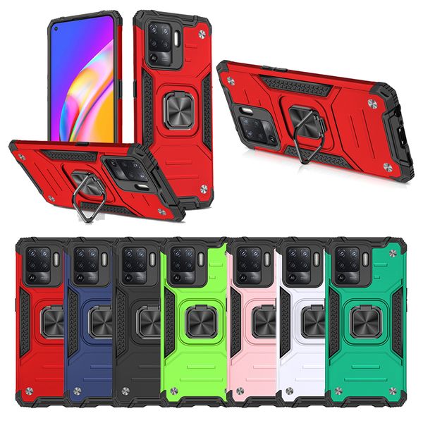 

armor shockproof kickstand phone cases for oppo a15 a31 a36 a52 a54 a72 a73 a92 a93 a94 realem 6 c11 c15 military grade hybrid pc tpu cellph