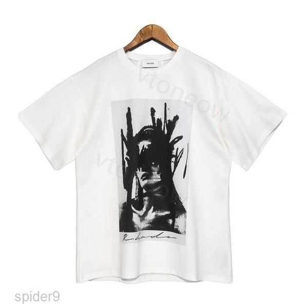 

2023 rhude tshirt designer mens t shirts tide printed tee men women round neck short sleeve casual loose fashion high street hip hop 6 s0n8, White;black