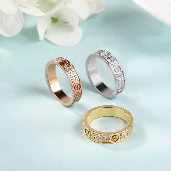 

selling funds carti mantian star two row diamond new fashion luxury style titanium steel couple ring 9ic0, Silver