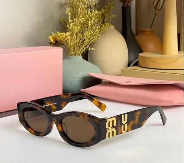 

miu luxury sunglasses oval lenses uv400 radiation resistant personalized retro women's small frame glasses plate advanced high beauty 2, White;black