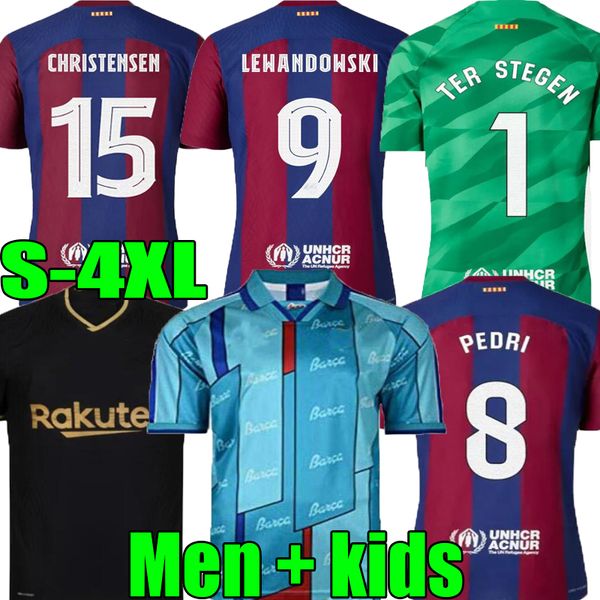 

xxxl 4xl 20 21 22 23 1996 97 soccer jerseys pedri gavi lewandowski camiseta de futbol auba barca raphinha 2023 2024 91 92 home football shir, Black;yellow