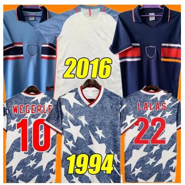 

1994 usas retro soccer jerseys 2016 wegerle lalas stewart balboa football shirts home away third men uniforms, Black;yellow