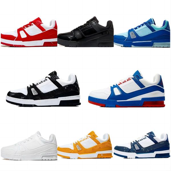 

designer flat sneaker virgil trainer casual shoes denim canvas leather abloh white green red blue letter overlays fashion platform mens, Black