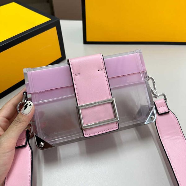

acrylic clear bag purse designer woman handbag jelly shoulder bags fashion cute y2k pink cross body wallets beach phone bag 230615