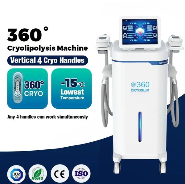 

professional cryo slimming fat ing cryolipolysis 360 weight loss machine with 4 handles vacuum cavitation shape machine for fat reduce lose