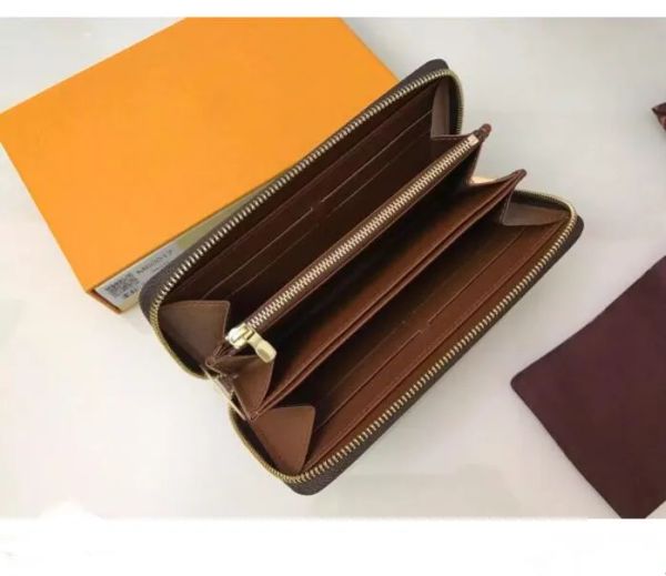 

fashion flowers designer zipper wallets luxurys men women leather bags classic letters coin purse original box plaid card holder, Red;black