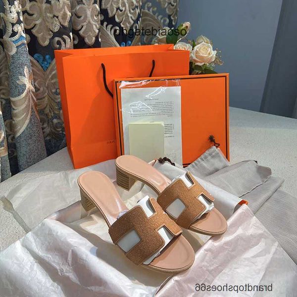 

hermz oran oasis candy women's slippers designer sandal sandals high girl leather heels orange h color outer 2023 wear beach w34f