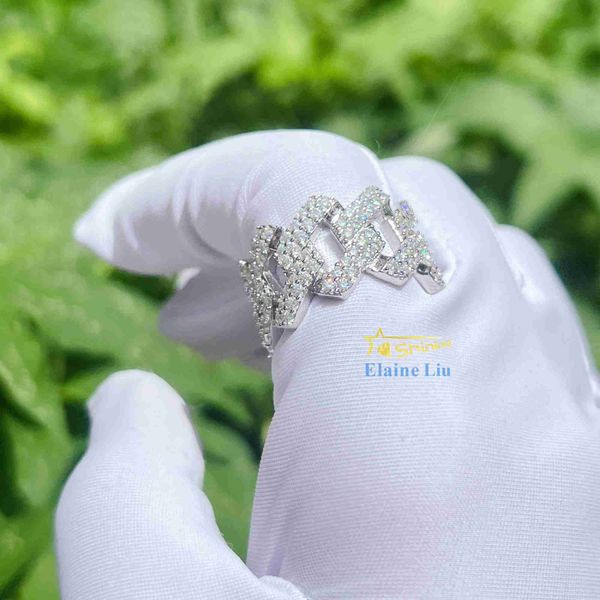 

18k gold plated rings for men diamond silver moissanite ring