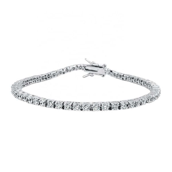 

classic 925 sterling silver prong setting cubic zirconia women tennis bracelet jewelry