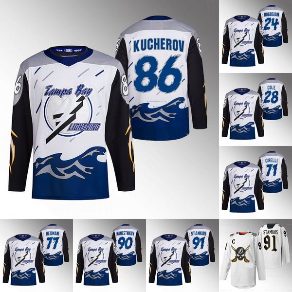 

tampa bay nikita kucherov lightning jerseys steven stamkos alex killorn brayden point corey perry zach bogosian haydn fleury brian elliott i, Black;red