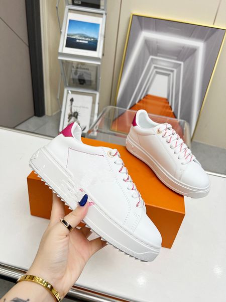 

designer woman's shoe leather lace up mens fashion platform sneakers white black mens womens casual shoes 0614
